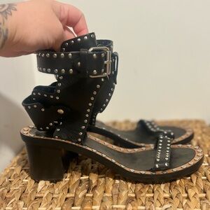 ISABEL MARANT LEATHER SANDALS